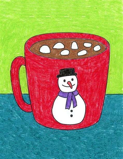 hot chocolate drawing|hot cocoa directed drawing.